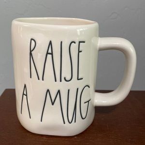 One NWOT Rae Dunn “Raise a Mug” Mug